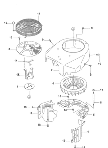 Cooling System Diagram and Parts List for Z-FORCE15 53AA5D2L100 Cub Cadet Lawn Tractor